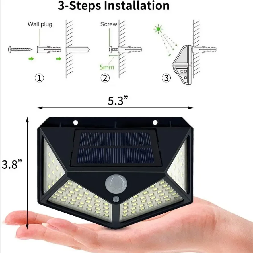 Lumina De Perete Cu LED Solar Pentru Toate Vremea