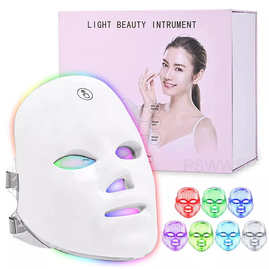 7 culori LED Facial Anti acnee rid îndepărtarea feței masca de frumusete