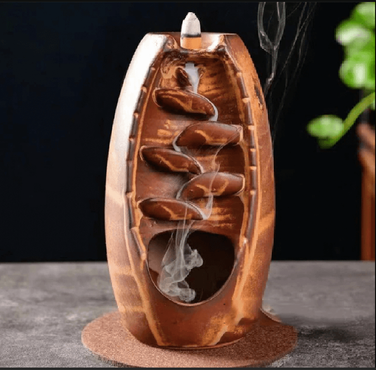 The Brown Incense Burner For Meditating, Yoga, And Tai Chi.