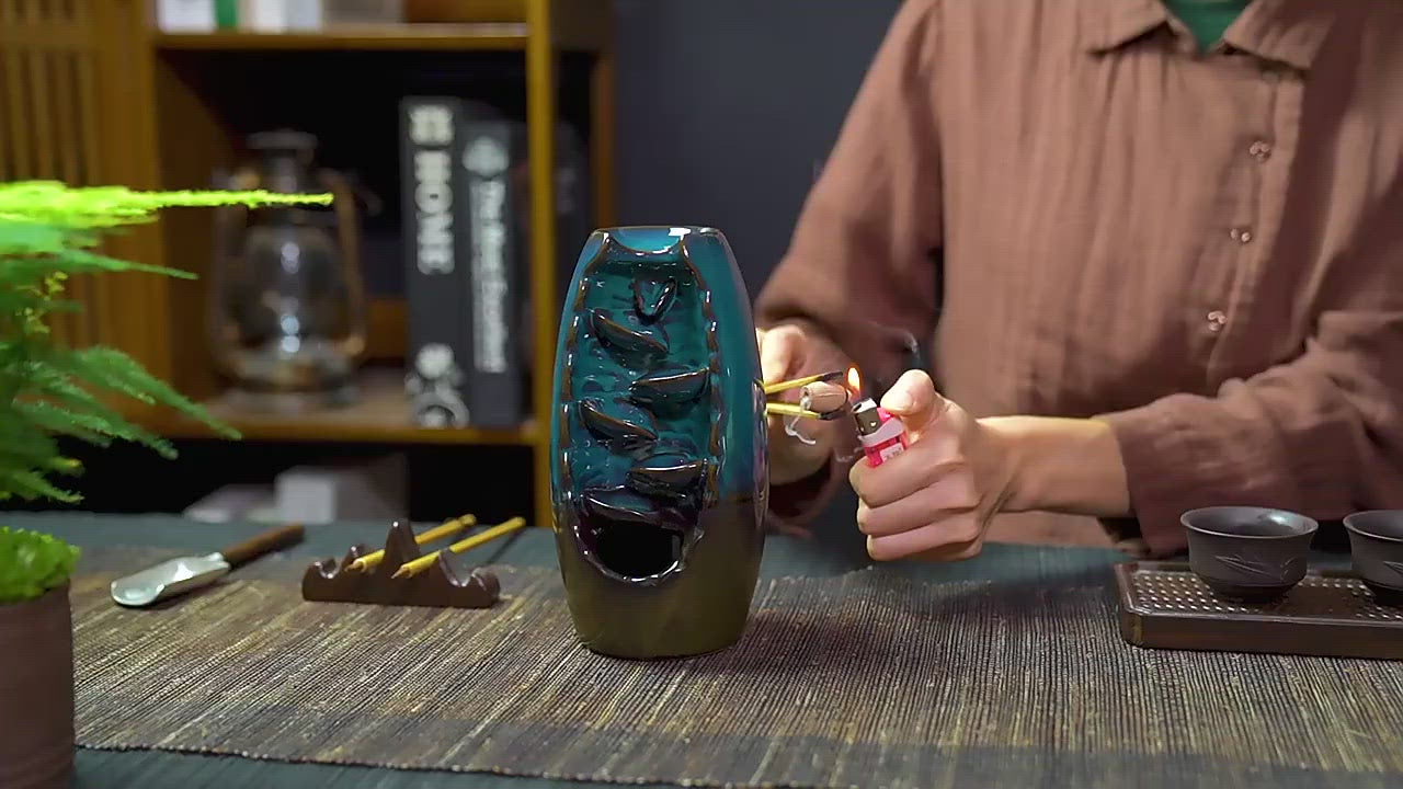 Video of Zen River Back-Flow Incense Burner.